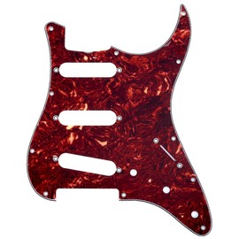 Musiclily Pro 11-Hole 62 Strat SSS Guitar Pickguard for MIJ JPN Japan Stratocaster, 4Ply Vintage Tortoise