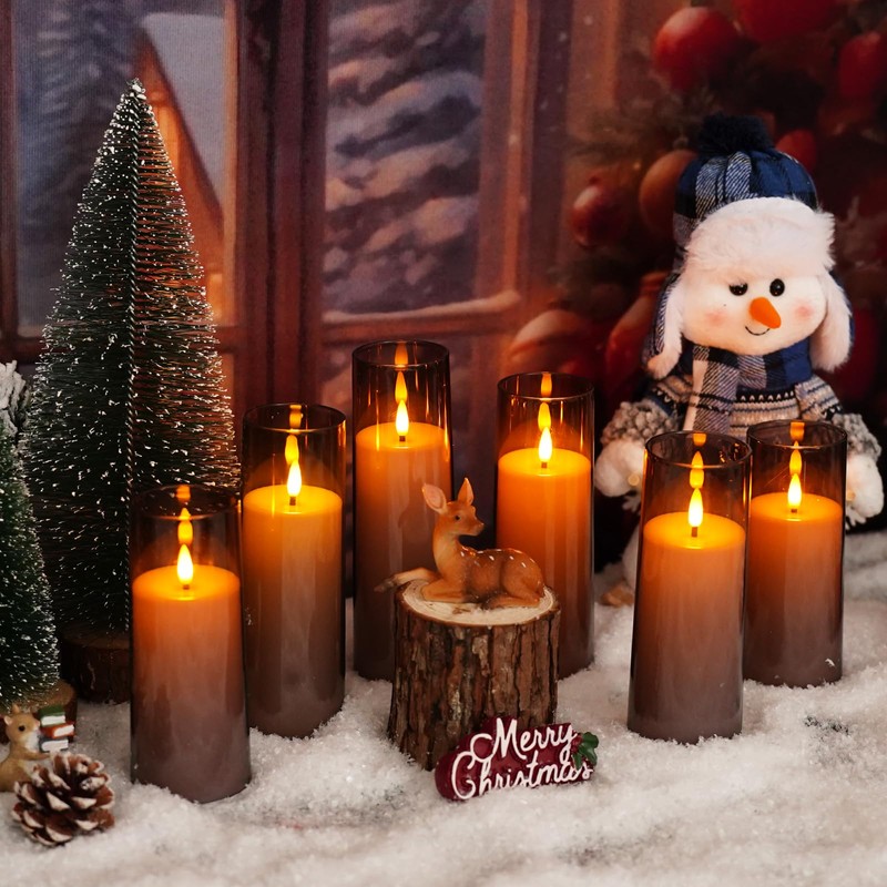 kakoya Flickering Flameless Candles Battery Operated with Remote and 2/4/6/8