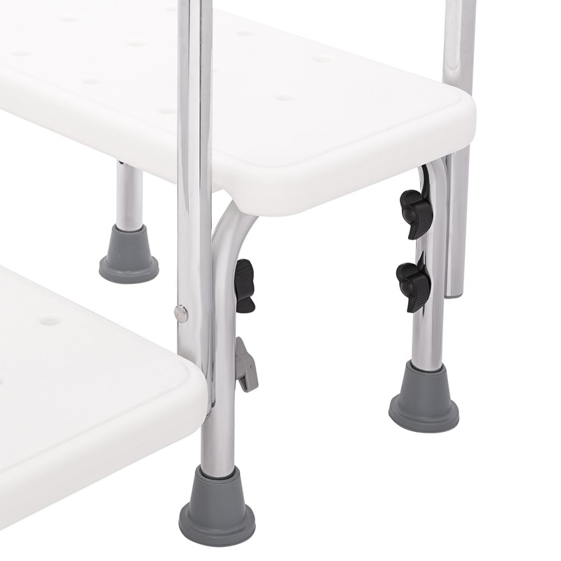 Heavy-Duty 2-Step Stool with Handle for Elderly - Non-Slip Bedside
