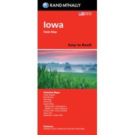 Rand McNally Easy to Read Folded Map: Iowa State Map