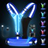 Fitense LED Reflective Running Vest with Phone Holder, 5 Colors