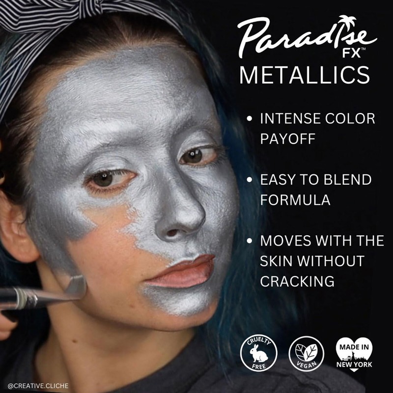 Mehron Paradise FX Metallics – Metallic Silver 1.4 oz |
