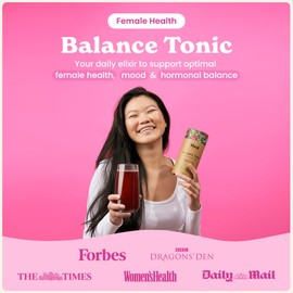 Rheal Balance Tonic, 150g (30 Servings), Organic Women’s Health & Cycle Support Powder with 500mg KSM-66® Ashwagandha, Adaptogenic Superfood Blend for Stress Relief & Hormonal Balance