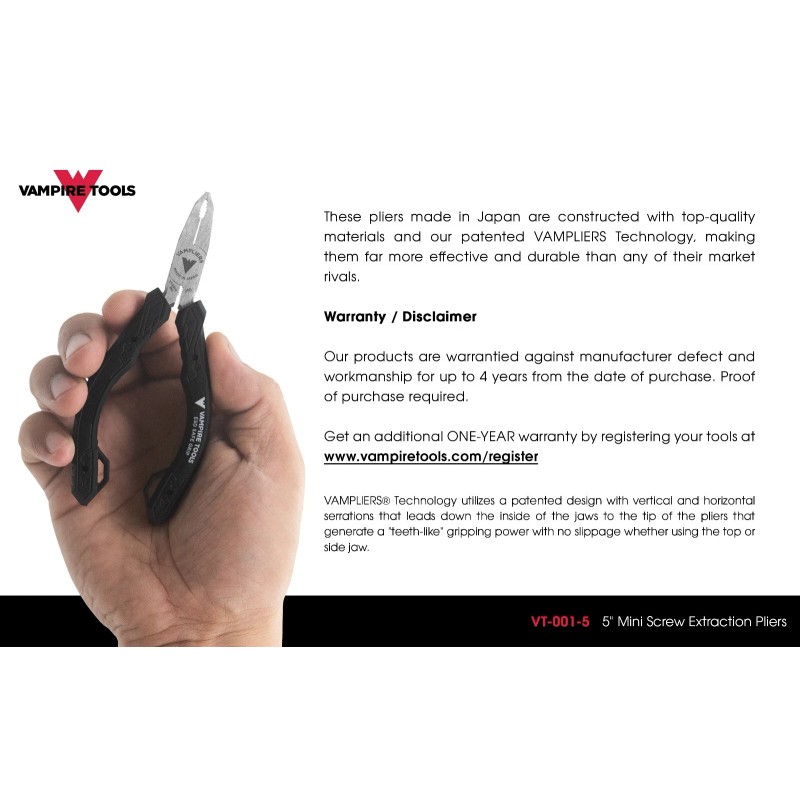 VamPLIERS VT-001-S2TP8 - VamPLIERS 5" Mini Pliers + Solder Sucker