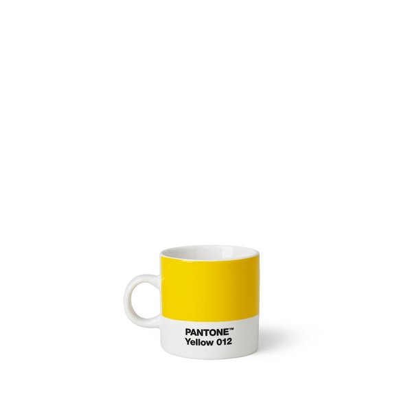 Copenhagen Design PANTONE Espresso Cup, small coffee cup, fine china (ceramic), 120 ml, Yellow