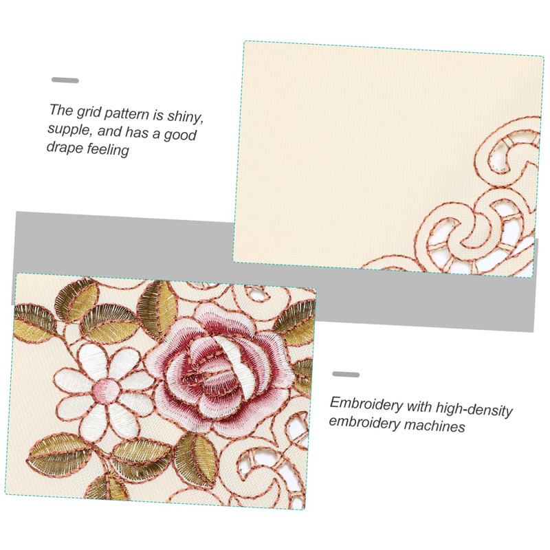 LABRIMP 1pc Embroidery Tablecloth Dining Table Cover Stylish Decorative 60x120