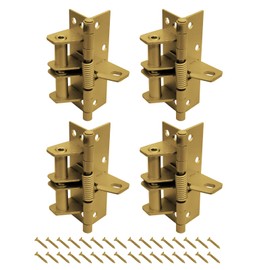 4 Pack 10cm Self-Closing Door Hinges, 4" Spring Interior Residential Hardware (Bronze)