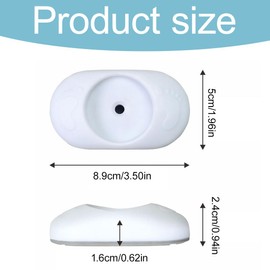 Stair Gate Wall Protector, 4 Pieces Stair Gate Extension Wall Guard, Baby Gate Wall Protector, for Baby, Pet, Stair, Door, Wall Surface Safety, No Screw Need, White, Oval