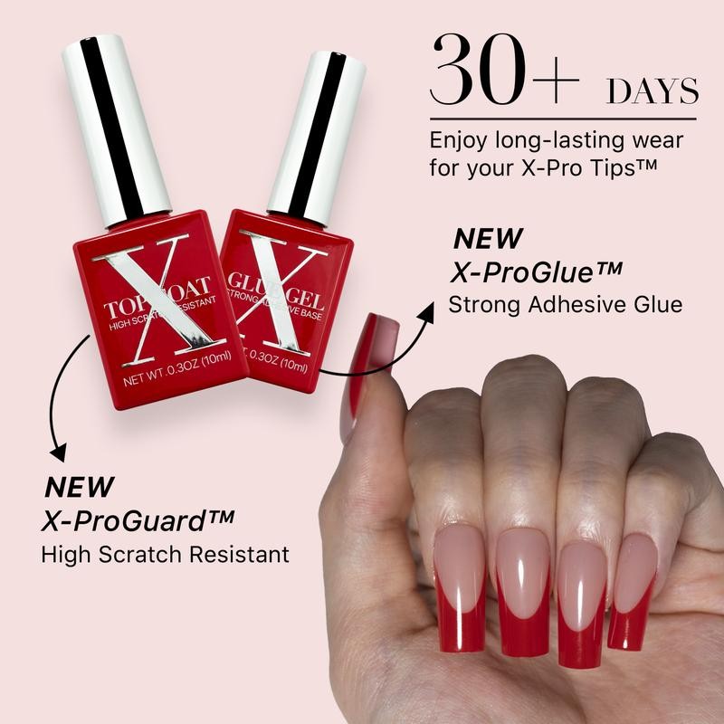 SXC Cosmetics X-Pro Tips French Tip Press on Nails –