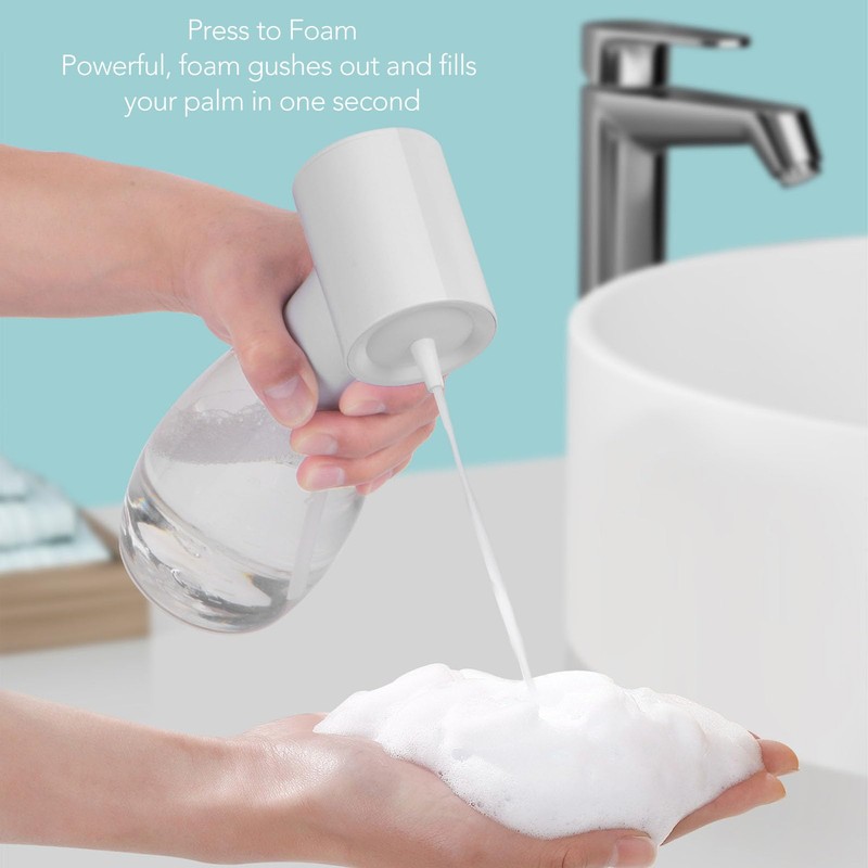 ASHATA Electric Foaming Shampoo Dispenser, 650ML Foaming Shampoo Sprayer for