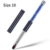 Ycyan 3Pcs Oval Gel Nail Brush Set Rhinestone Handle Professional