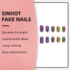 SINHOT Almond Press on Nails Medium - Leopard Print Fake