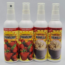 Absolutely Air Fresheners & Odor Eliminator 4 Pack - Strawberry & Vanilla Scents