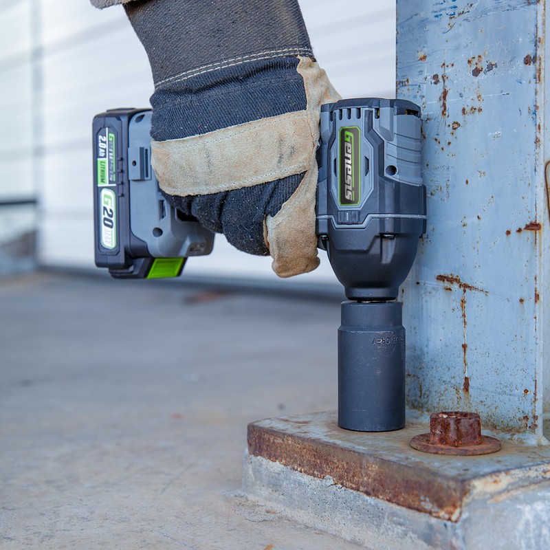 Genesis G20MAX 20V Brushless 3-Speed 1/2" Impact Wrench with Battery,