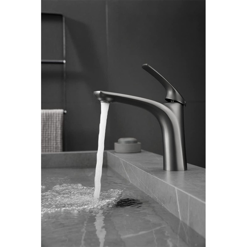 INEX EUROPA Grey Metal Basin Mixer Tap with 5 Year