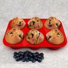 Silicone Texas Muffin Pan 6-Cups, Jumbo Muffin Pan Set of