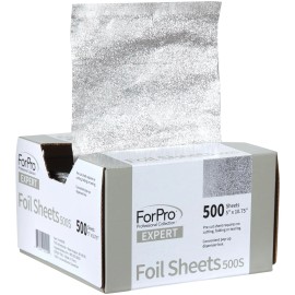 ForPro Professional Collection 500 Count Pre Cut Aluminum Foil Sheets for Food and Hair Color Application