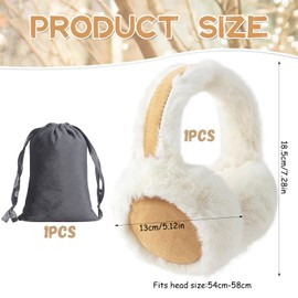 Ear Warmers Women's Foldable Earmuffs Winter Plush Earmuffs Winter Ear Warmers Ear Warmers Women's Outdoor Plush Ear Warmers Cold Protection Earmuffs for Women Men Winter, a