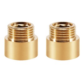 Tap Extension 1/2 Inch x 15 mm, 1/2 Inch Female x 1/2 Inch Male Thread Brass Extension Fitting, Connection Extension, Thread Fitting for Heating Installation and Pipe Installation Drinking Water Pack
