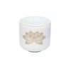 white kami gold lotus size 6 teacup