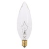 Satco A3682 130V Candelabra Base 25-Watt B9.5 Light Bulb, Clear