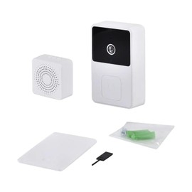 SHOP LC DELIVERING JOY White and Black Wireless Rechargeable Smart Visual Doorbell Birthday Gifts