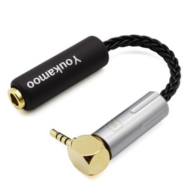 Youkamoo 4.4mm Female to 2.5mm Right Angle Male Headphone Jack Adapter Cable, Balanced Audio Adapter Cable