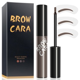 Peel Off Eyebrow Gel Waterproof, Transfer-proof Brow Peel Off Gel For Fuller & Defined Looking Brows (Gray Brown)