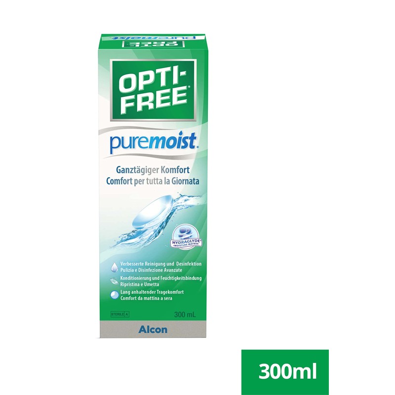 Opti-Free PureMoist contact lens care solution, single bottle, 1 x