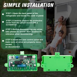 Julydeep 3850415.01 Refrigerator Fridge Main Power Control Circuit Board Module Board fit for 2005-2022 Dometic 2 Or 3 Way RV Parts Built-in Fuse Replace 3850415, 385041501, 3850415.01, 385 04 15-01