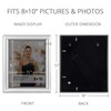 Langdon House 8x10 Picture Frames (Silver, 3 Pack), Contemporary Glam