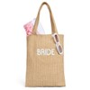 xo, Fetti Bride Straw Beach Tote Bag | Tan Bachelorette