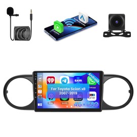 Hikity 4+64G Car Radio Stereo for Toyota Scion xB 2007-2019 Radio with 9 Inch Touch Screen, Carplay/Android Auto GPS Navigation/Mirror Link/DSP/Bluetooth+AHD Backup Camera