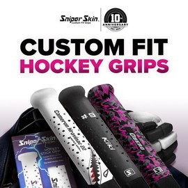 SNIPER SKIN ICT Hockey Grip, Fits Adult and Kids Sticks, Easy Install, Durable, Better Than Hockey Tape, Ideal Team Swag, Tacked Feel - USA