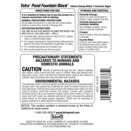 Tetra Pond Fountain Block 6 Count, Controls Algae Growth In Ornamental Fountains