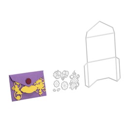 Stanzenshop Cutting Dies Stencil: Flower Envelope - Creative Craft Idea with Floral Charm for Unique Memorabilia Perfect Choice for DIY Lovers and Gift Designers
