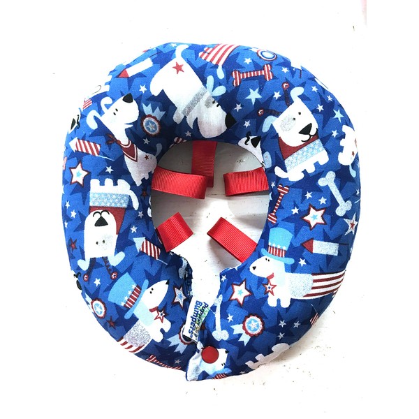 Puppy Bumpers Patriotic Puppy - Made in USA 100% Cotton Stuffed Safety Fence Collar to Keep Your pet Safely on The Right Side of The Fence. (10-13")