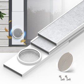 GCGOODS Portable Air Conditioner Window Seal Kit with Insulated Foam Panels, Adjustable AC Window Ven Kit with Plastic Guard Fit for 5.9" Diameter Exhaust Hose, Seal Plates Kit for Heat Insulation