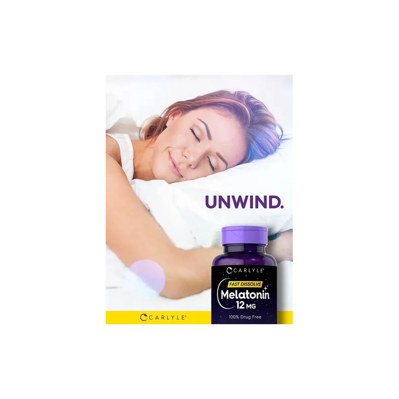 Melatonina 300 Tabletas Sabor Berry 12mg Maxima Potencia Sabor Bayas