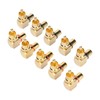 10pcs RCA Right Angle Adapter Male to Female Copper Gold