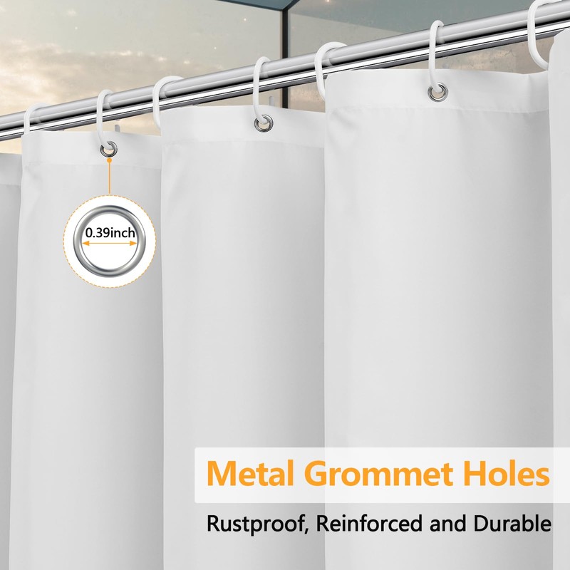 Waterproof Fabric Stall Shower Curtain Liner Long 36 x 78