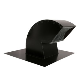 Goose Neck Painted Exhaust Roof Vent (10 Inch, Black)