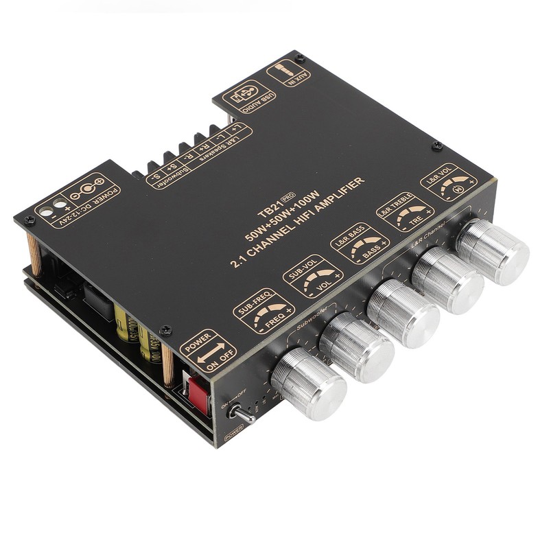 2.1 Channel Bluetooth Power Amplifier Board 50Wx2 Plus 100W Interference