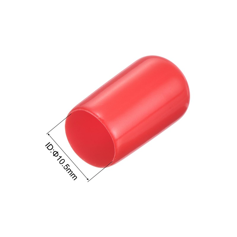sourcing map 20pcs Rubber End Caps 10.5mm ID Vinyl Round