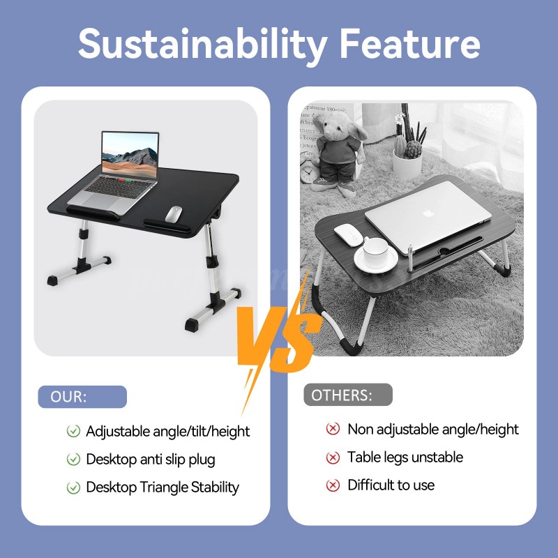 Universal Adjustable Foldable Laptop Table Stand Lap Sofa Bed Tray