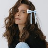Blue Bow for Hair Ribbons for Girls Small Lace Hair
