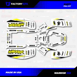 Factory EFX White & Yellow Shift Racing Graphic kit fits Yamaha Warrior 350 87-04 electric