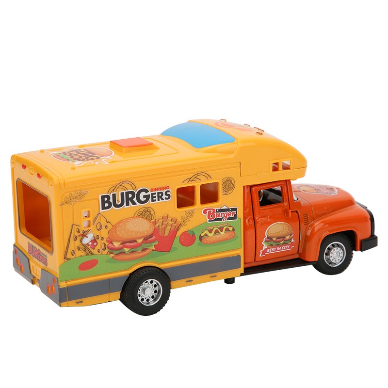 1/28 Simulation Multi‑function Light Music Pull‑back Toy Car Model Kid