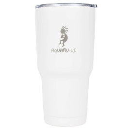 Aquapelli Vacuum Insulated Travel Tumbler, 28 Ounces, Arctic White