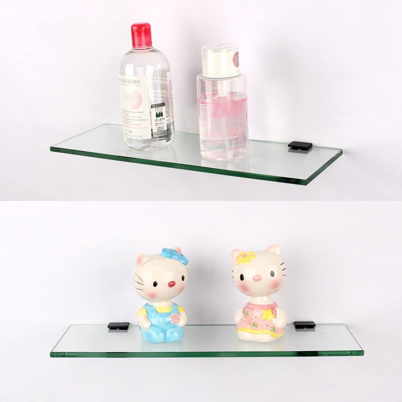 WANLIAN 8 Pcs Glass Shelf Brackets Aluminum Alloy Glass Clamp